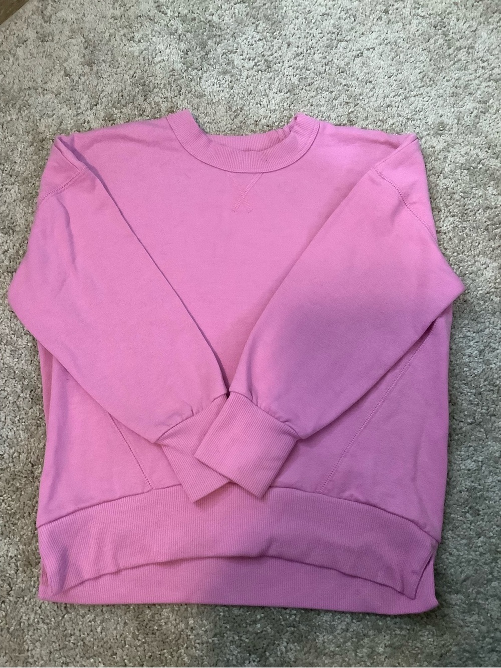 MTA Sport Pink Fleece-Lined Crewneck Sweatshirt